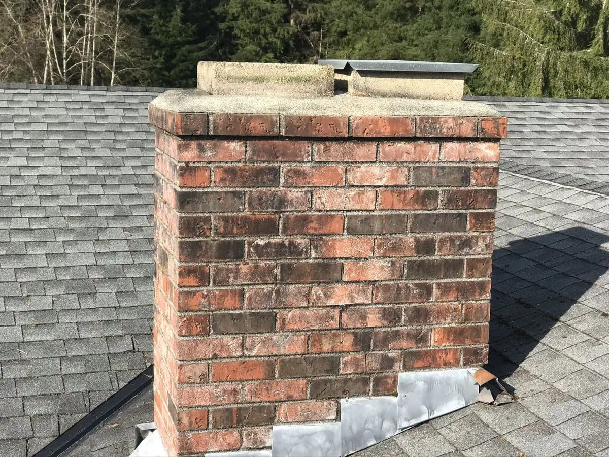 Before: Chimney without protective cap